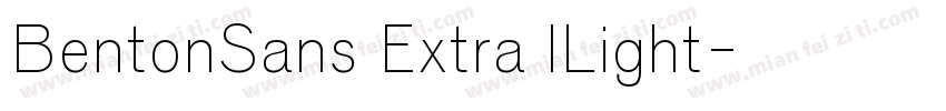 BentonSans Extra lLight字体转换